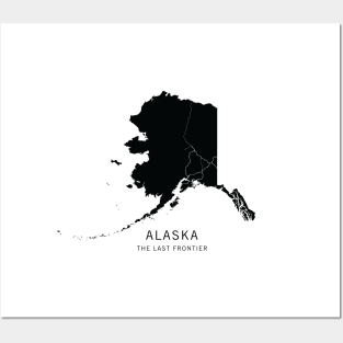 Alaska State Road Map Posters and Art